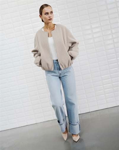Withblack - WBLKennedy Bomber Jacke - Taupe Melange